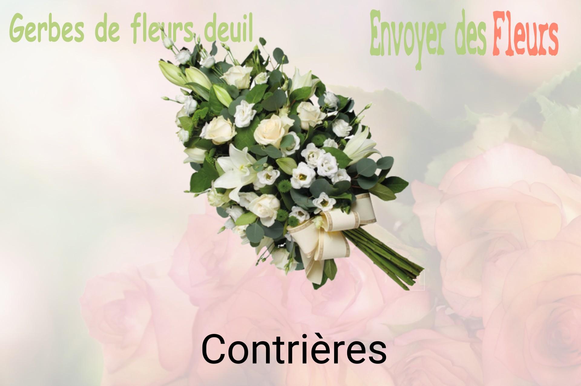 Gerbe de fleurs de deuil livrée à Contrières